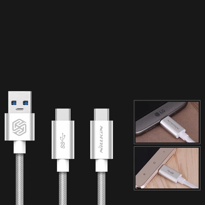 Nillkin тип c кабель usb дата 3.0 кабель универсальный elite нейлон быстрый зарядный кабель для xiaomi mi5 zuk z2 pro zuk z1 nexus 6 p 5x