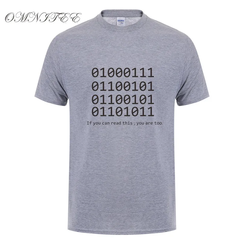 Omnitee новые летние мужские бинарные бит футболка ASCLL Мужская с короткими рукавами