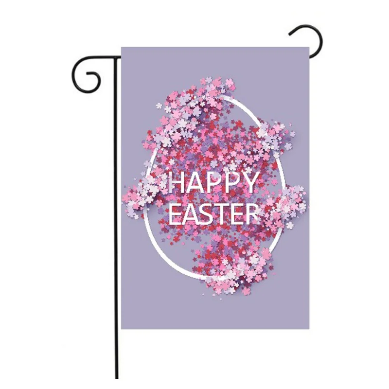 * Пасхальный Садовый флаг для дома яйца цветы кролик двора украшение баннер