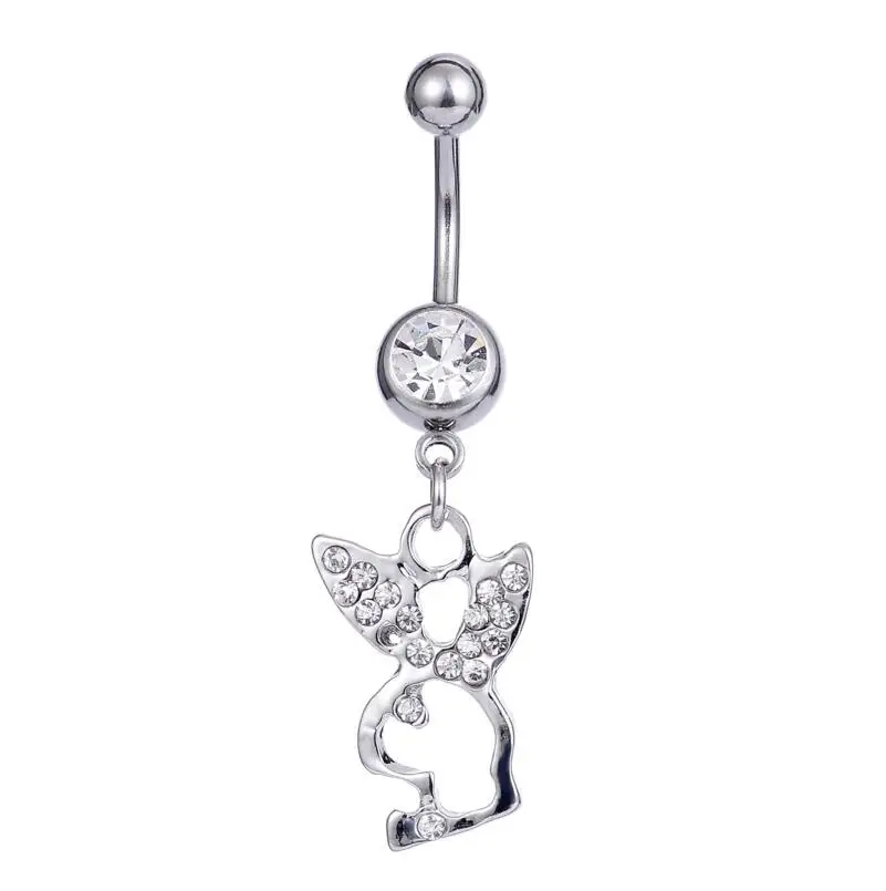 New Arrive Cute Rabbit Navel Bell Button Rings 316L Surgical Steel Piercing Belly Sex Body Jewelry | Украшения и аксессуары