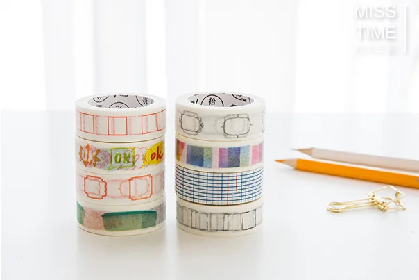 1 шт. милые 15 мм* 7 м акварельные Маскирующие Ленты Kawaii Скрапбукинг DIY ремесло липкий деко Япония васи клейкая лента канцелярские принадлежности