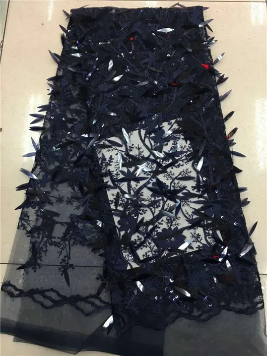 Черный Цвет Швейцарский кружевная вуаль в африканском стиле Кружево Ткань