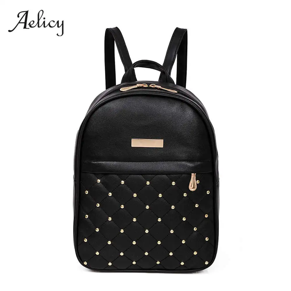 Aelicy, роскошный женский рюкзак, повседневные сумки, высокое качество, с бусинами, женская сумка на плечо, из искусственной кожи, рюкзаки для девочек, mochila feminina