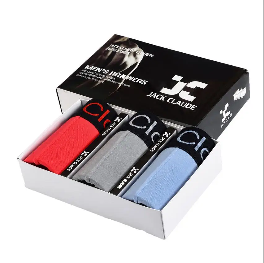 Трусы боксеры мужские из модала нижнее белье пикантные шорты 3 шт./лот XXL|jack