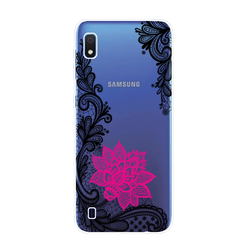 Мягкий чехол для Samsung Galaxy A10 Цветной силиконовый телефона Защитные чехлы крышки