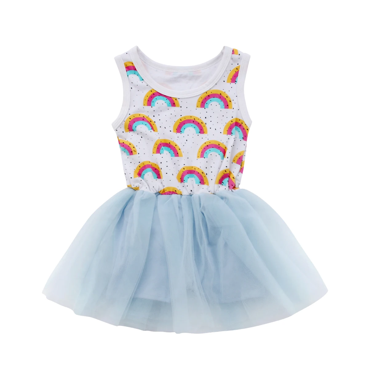Детский кружевной Радужный комбинезон для маленьких девочек платье-пачка