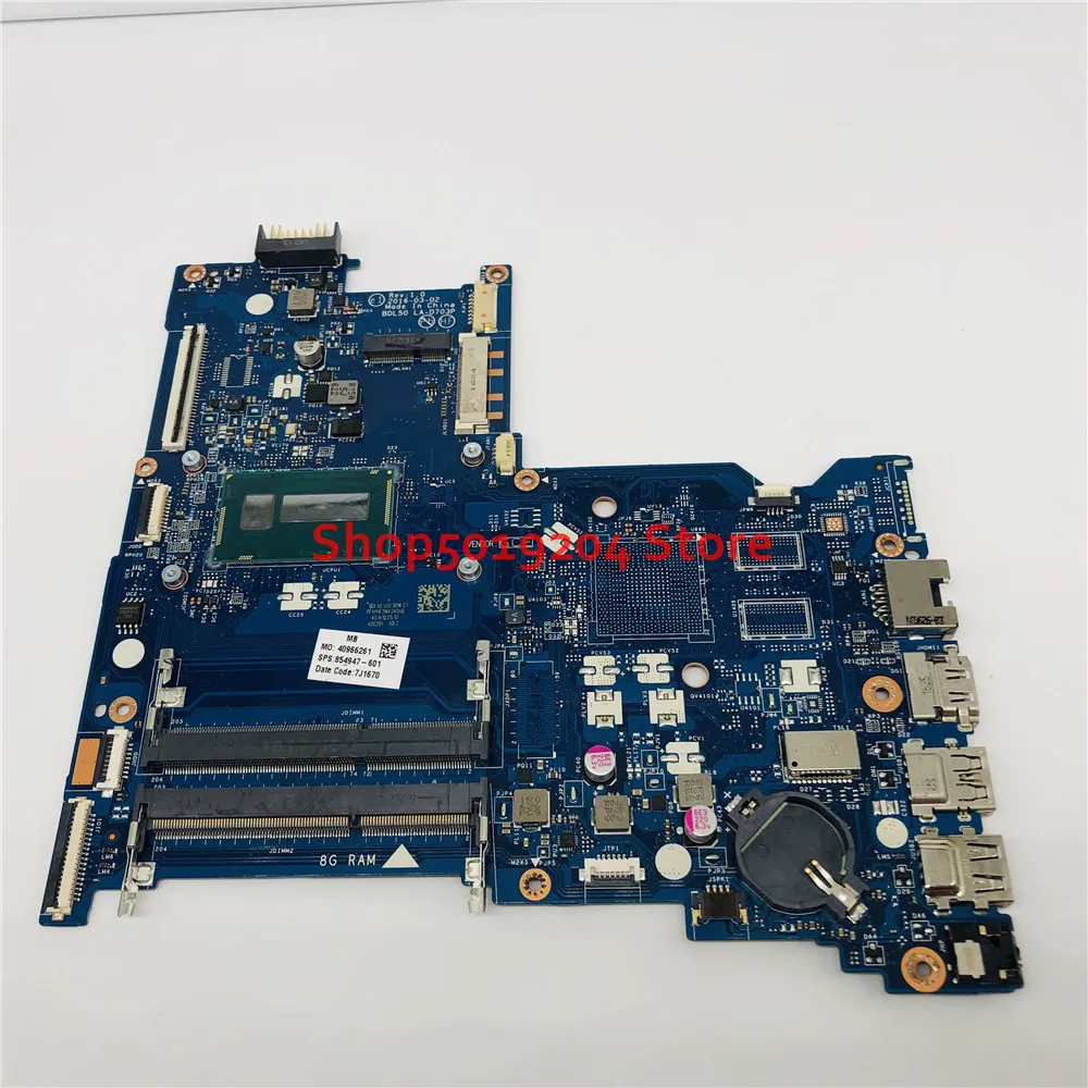 Для ноутбука HP 15-AY 250 G5 материнская плата для SR2EY i5-6200U работает 854945-601 854945-001 854945-501