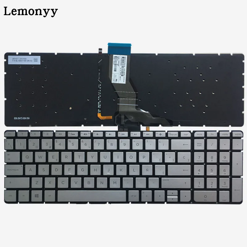 Испанская клавиатура для ноутбука для hp ENVY X360 m6-aq000 15-aq000 m6-aq103dx m6-aq105dx m6-aq005dx SP Серебряная клавиатура с подсветкой