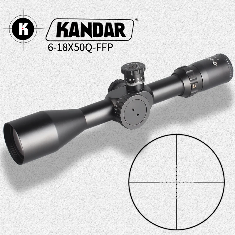 KANDAR 6-18X50 FFP тактический прицел airsoftsports снайперской винтовки оптический охотничьи