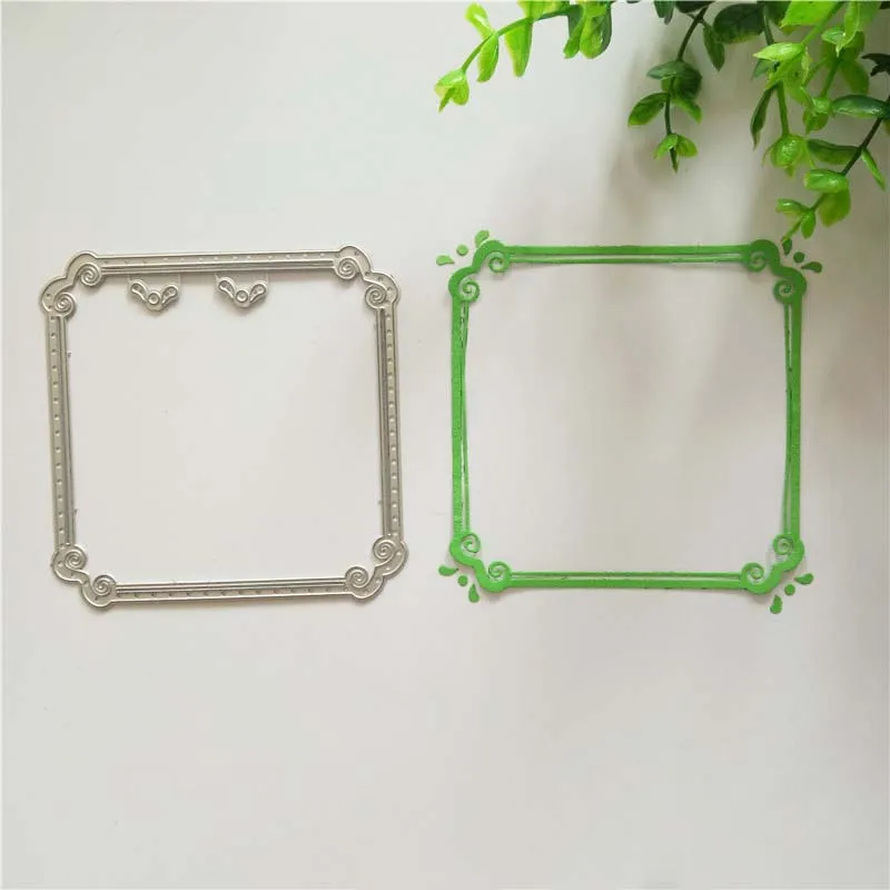 Квадратное кружево украшения металлические штампы трафарет для DIY Скрапбукинг
