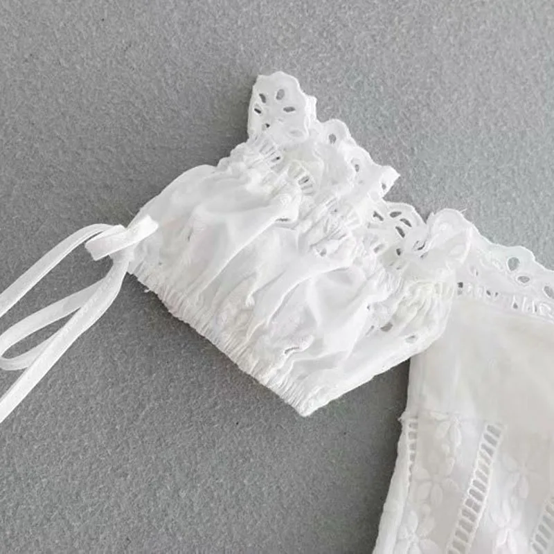 2019 летнее популярное женское короткое платье с кружевным воротником в