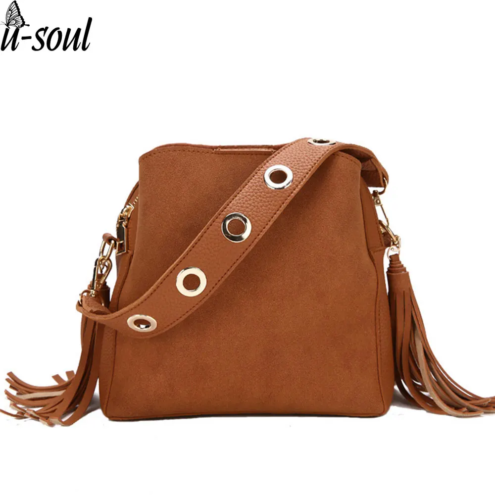 Женская сумка мешок из мягкой искусственной кожи с кисточками A3333|bag hobo|tassel bagwomen
