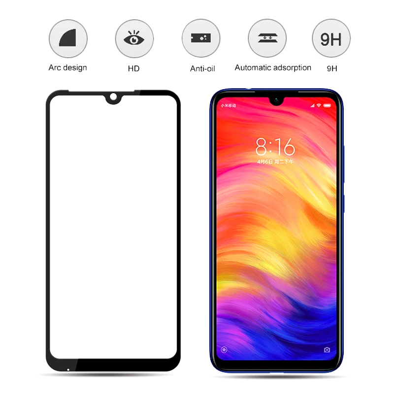 9D стекло для Redmi Note 7 Защита экрана закаленное стекло для Xiaomi Redmi Note7 Pro 7Pro Note7Pro 6,3 ''Защитная пленка крышка