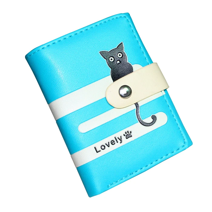 

Women Wallets Candy Colors Lady Short Purses Cards ID Holder Girls Students Moneybags Cat Coin Purse Woman Hasp Wallet Burse Bag