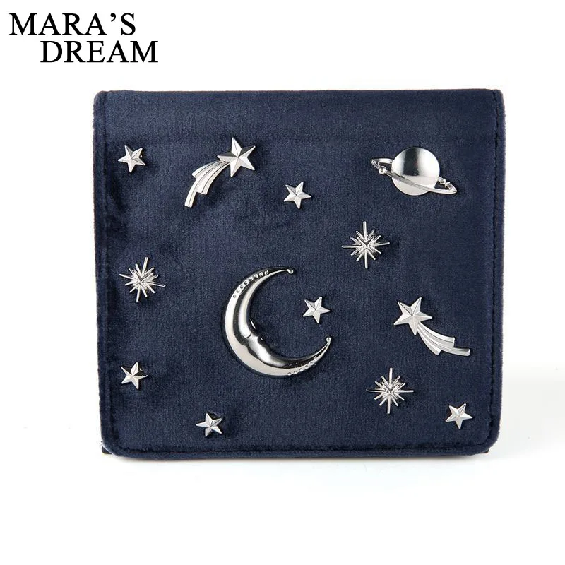 Женский бархатный кошелек Mara's Dream тонкий короткий из искусственной кожи с