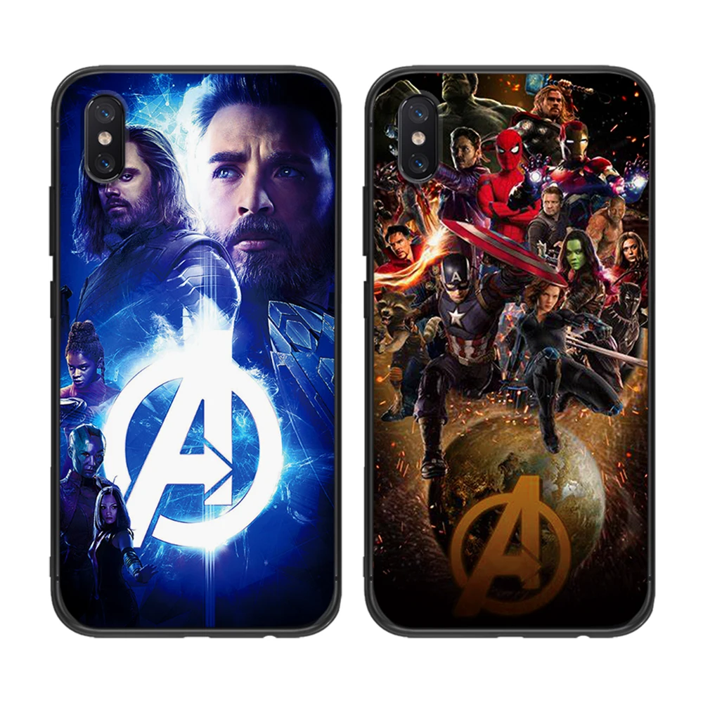 Мягкий ТПУ чехол Marvel The Avengers для Xiaomi Redmi Mi6 8 9 A1 A2 F1 Plus 5/5 M8 Lite силиконовый задней