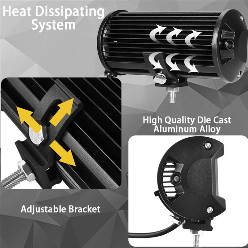 7 дюймовый светодиодный светильник для работы бар точечный луч комбинированный