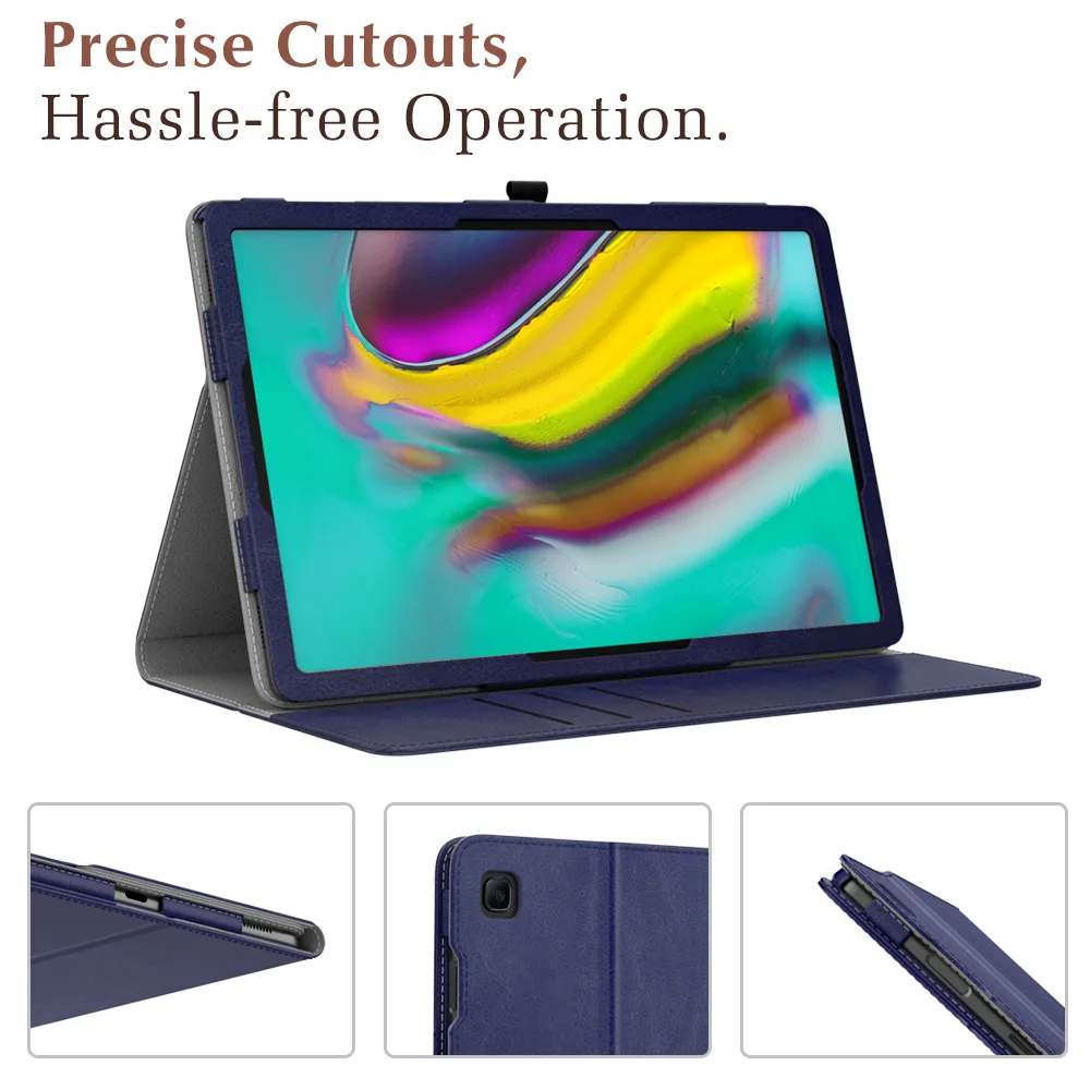 Чехол для Samsung Galaxy Tab S5e 2019 ультратонкий легкий Чехол-книжка с подставкой и слотами