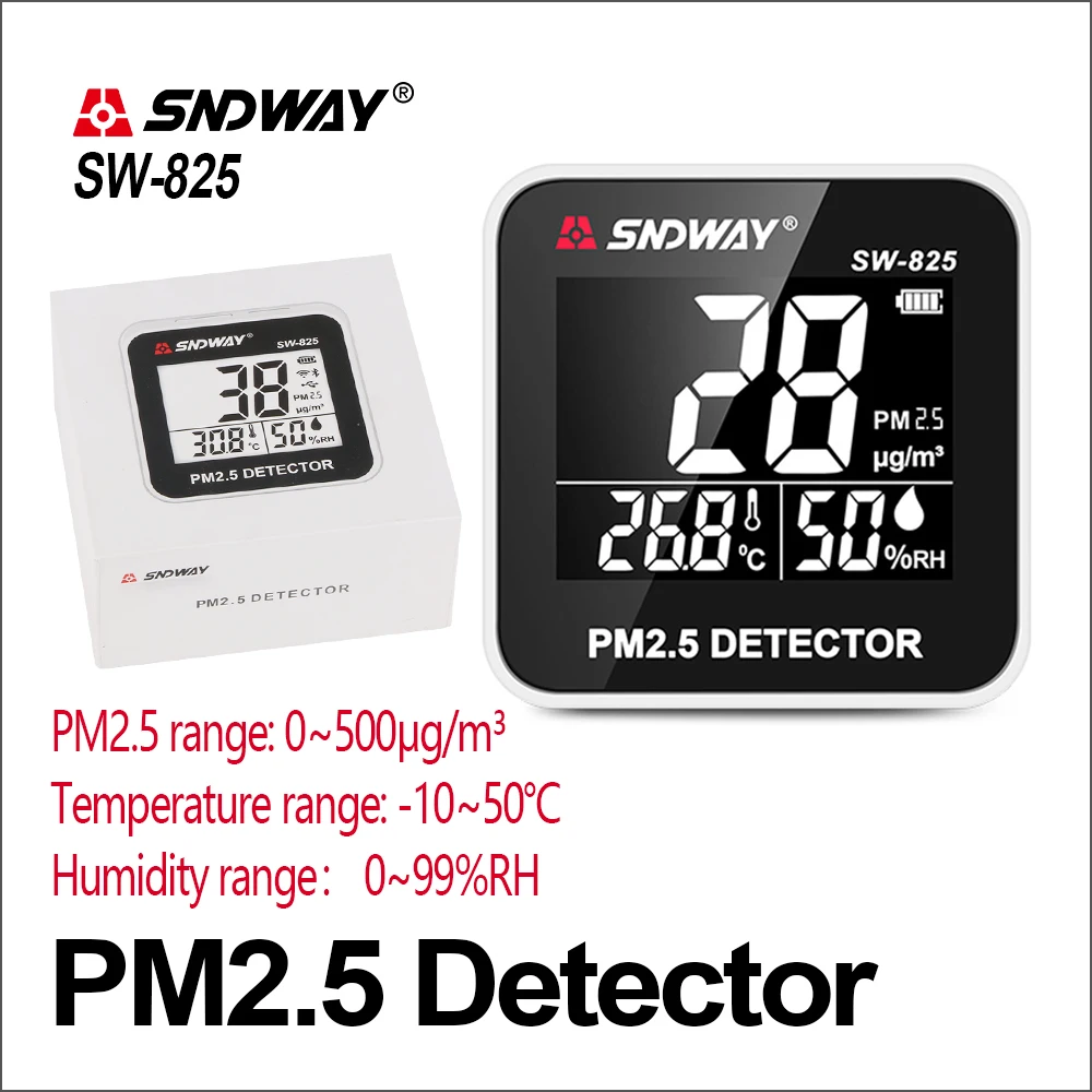 SNDWAY PM2.5 Monitor Air Quality Monitor PM 2.5 Detector Electrical