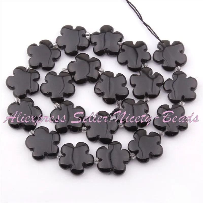 Black Agate 20 мм Монета цветок родонит, флюорит, кристалл, агаты натуральные камни Натуральный камень Бусины бусинки бусы Strand 1" для Цепочки и бижутерия ожерелья изготовления ювелирных изделий - Цвет: Black Agate