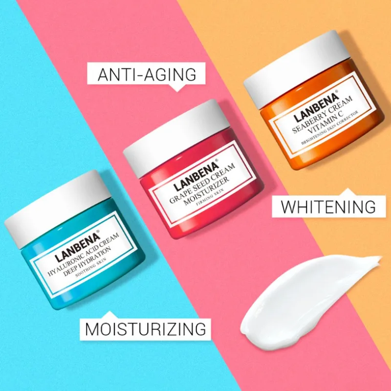 Увлажняющий отбеливающий крем для лица с гиалуроновой кислотой против морщин