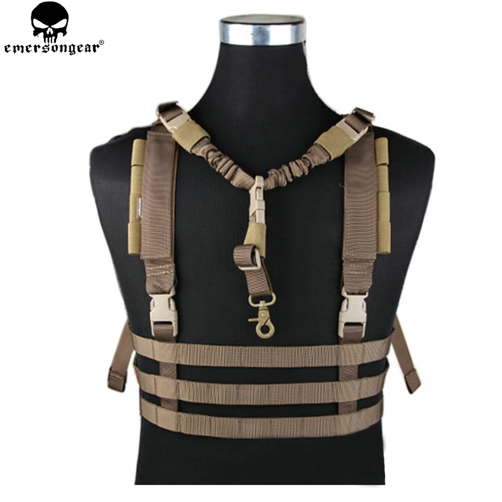 

EMERSONGEAR MOLLE System Low Profile Chest Rig Vest Military Army Hunting Airsoft Vest Profile Chest Rig Tactical Vest EM7452