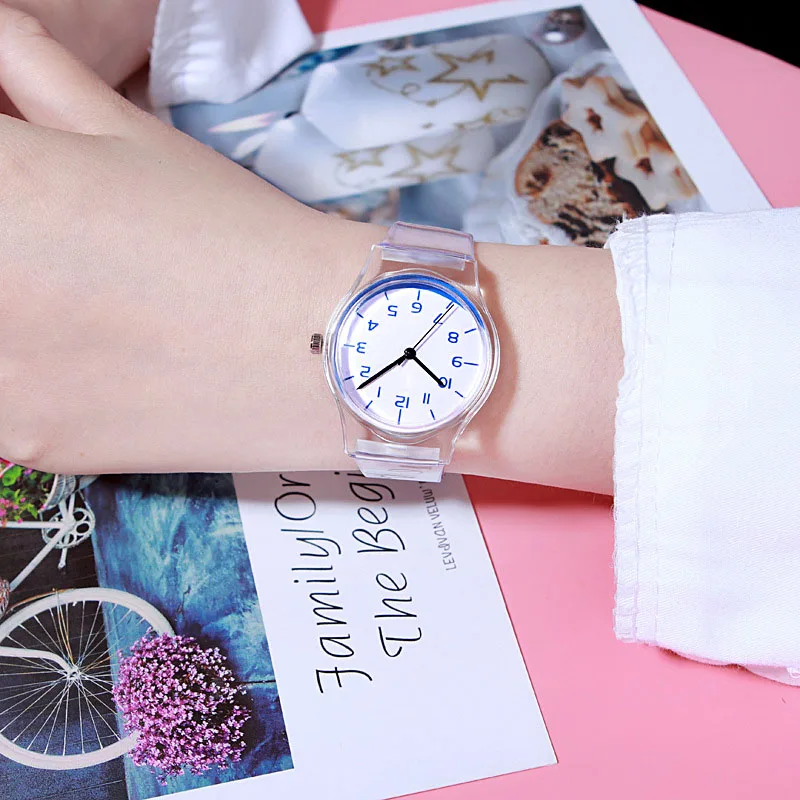 Новые детские часы унисекс желе подарки с мультяшным рисунком наручные милые