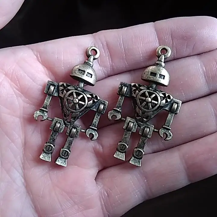 Колесо машины парового панка 3D робот 45*25 мм, ретро-бронзовые ювелирные изделия для браслетов, ожерелий, подвесок. Бесплатная доставка.