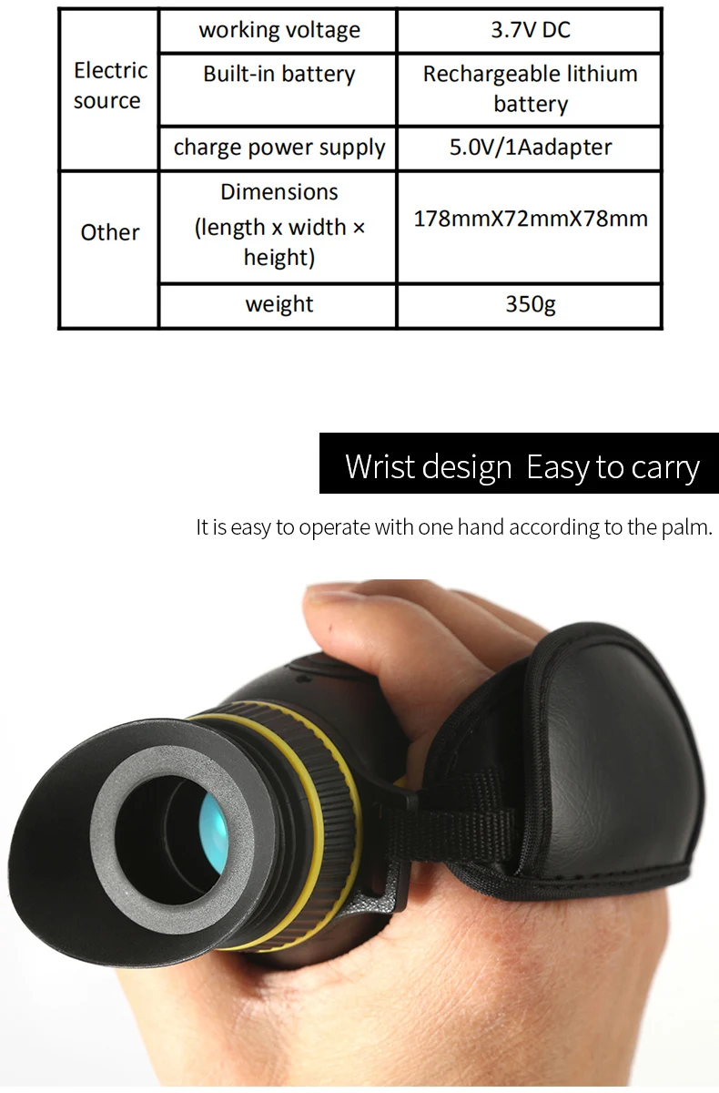 Ручной инфракрасный цифровой ночного видения очки прицел 4x35 для охоты Монокуляр Запись видео DVR