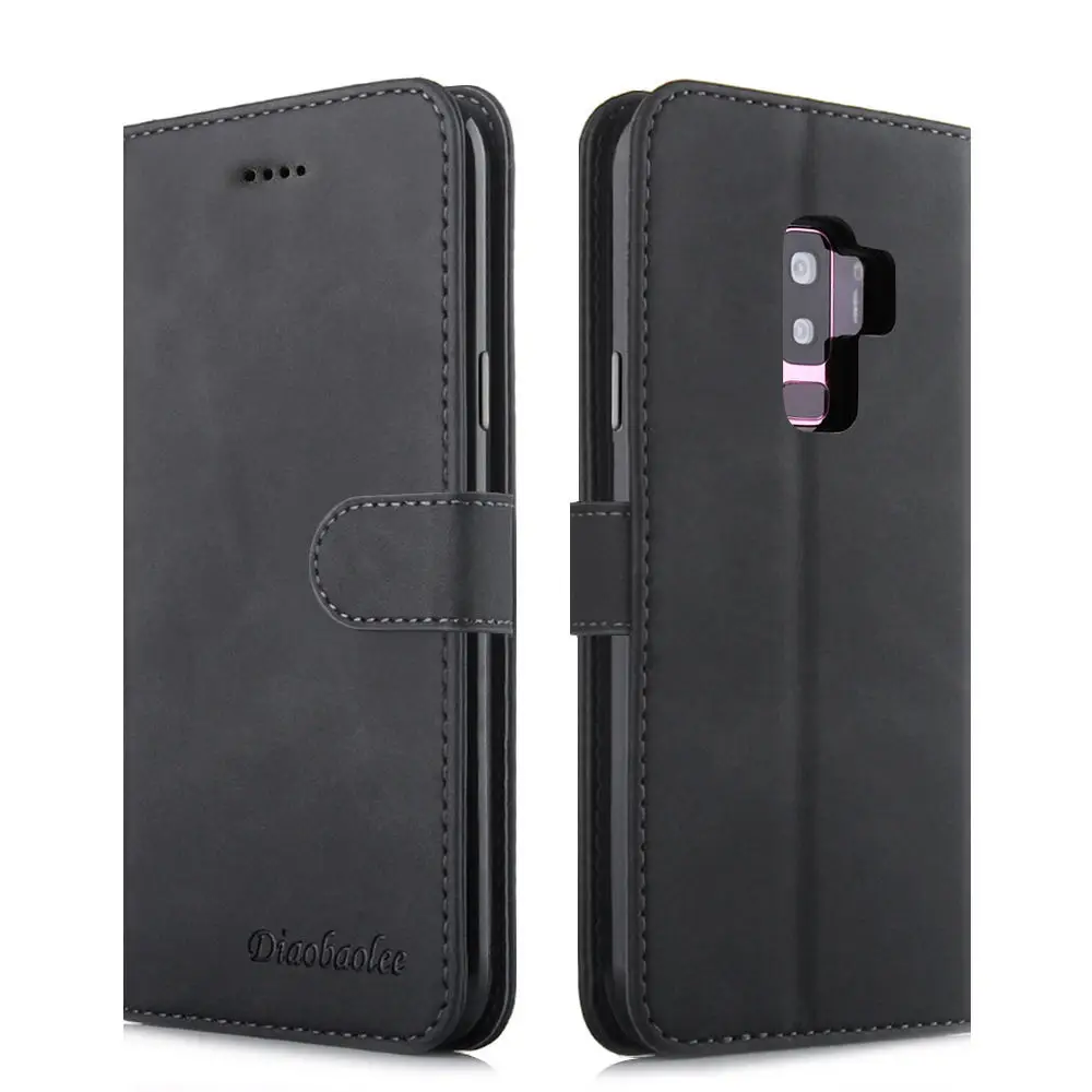Luxury Retro PU Leather Case For Samsung galaxy S9 Flip Book Wallet Phone Cover For Samsung galaxy S9 Plus Case Samsung S9 Cover