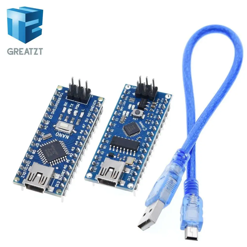 Контроллер GREATZT Nano 3 0 совместимый с arduino nano CH340 USB драйвер кабелем NANO