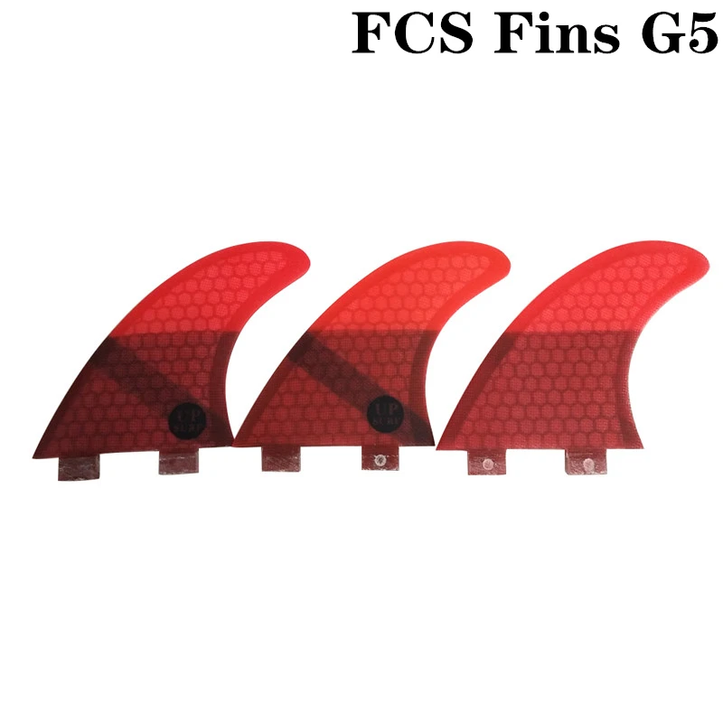 FCS G5 Quilhas плавники для серфинга сотовый плавник стекловолокно красного