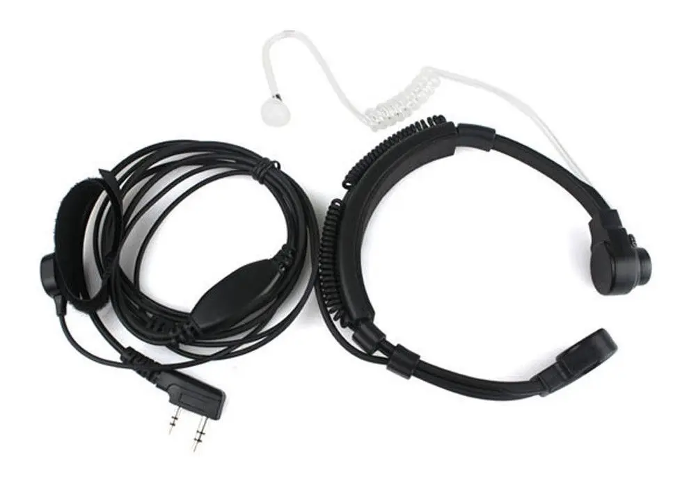 XQF Throat Mic Headset Earpiece PTT For Walkie Talkie Baofeng UV5R