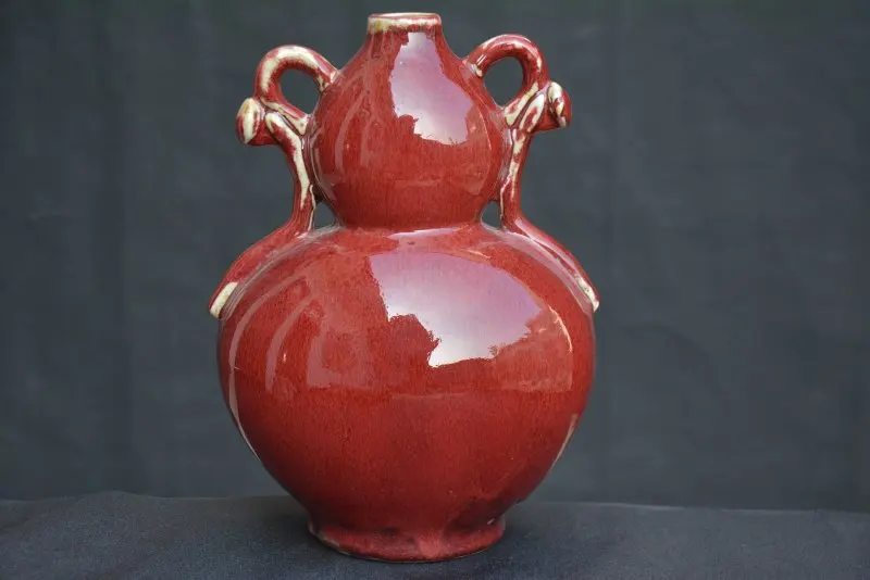 antique QingDynasty porcelain Vase Red glaze LANG YAO RED Hand-painted crafts Decoration collection &ampAdornment | Дом и сад