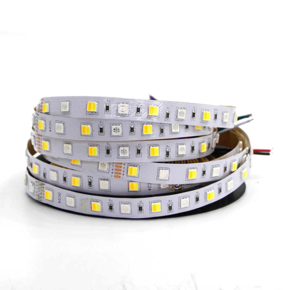 DC 12V 24V RGB CCT СВЕТОДИОДНАЯ лента SMD 5050 RGBW RGBWW двухцветная полноцветная 12 мм Гибкая
