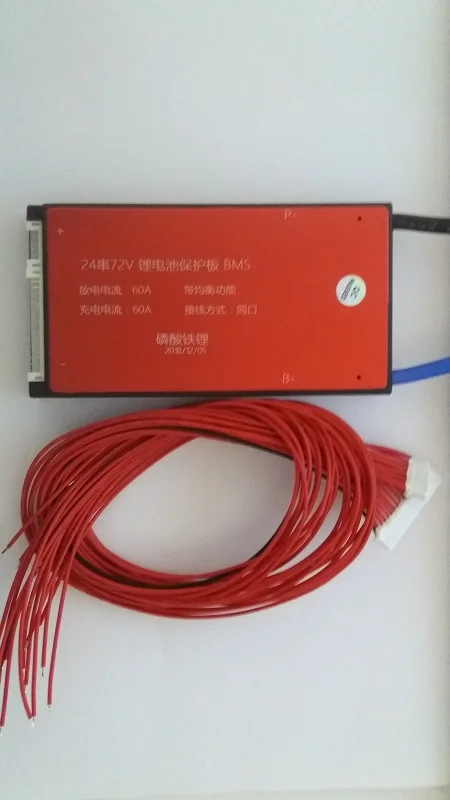 72 в LiFePO4 BMS 24 S 35A 45A 60A с балансом для литиевого железа фосфат Аккумулятор EV