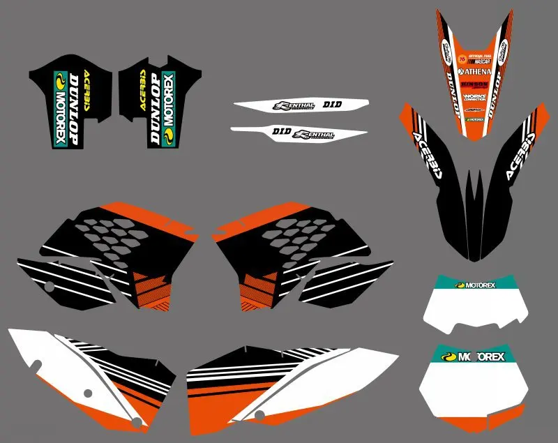 0282 новая командная графика с подходящими фонами подходит для SX XC XC-W EXC Series 2008 2009 2010