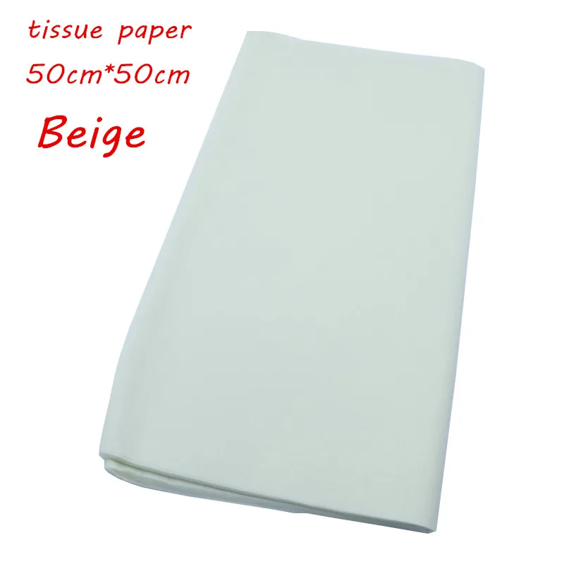 Beige 38 шт./пакет 50x50 см подарочная упаковка ремесло ткани Бумага Цветок Оберточной Бумага рулон футболка с изображением бутылки вина обувь Костюмы упаковочная упаковка - Цвет: Beige