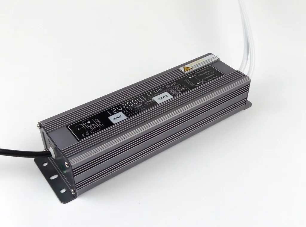 12 В 200 Вт Водонепроницаемый светодиодный импульсный источник питания