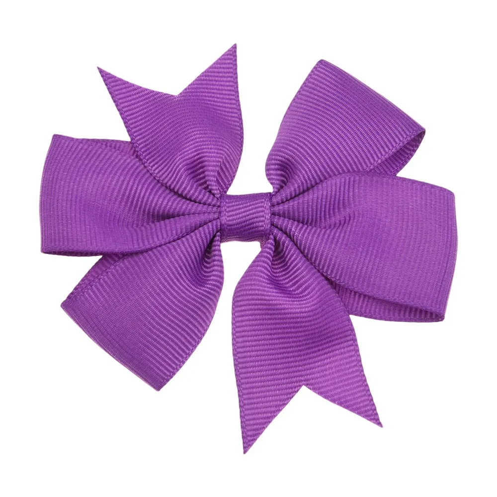Purple 18 шт., 8 см, лента для волос, банты для волос, без зажимов, изысканные аксессуары для волос, головной убор с цветами, аксессуары для волос DIY, повязка на голову - Цвет: Purple