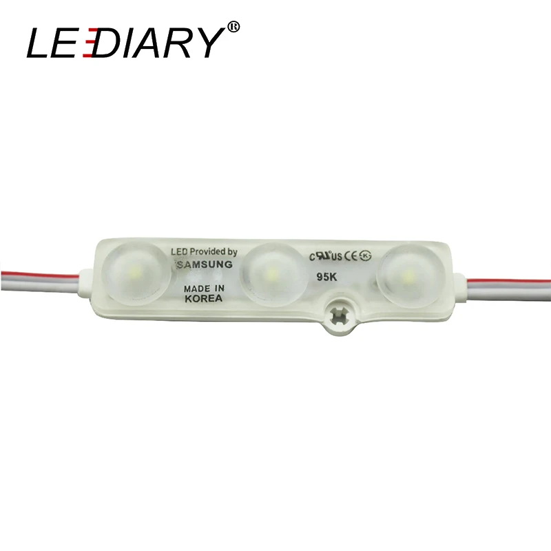 ZMISHIBO 10 шт./лот DC12V LED moulle Light 1 Вт Холодный белый 9500K 3LED в одной лампе PC крышка