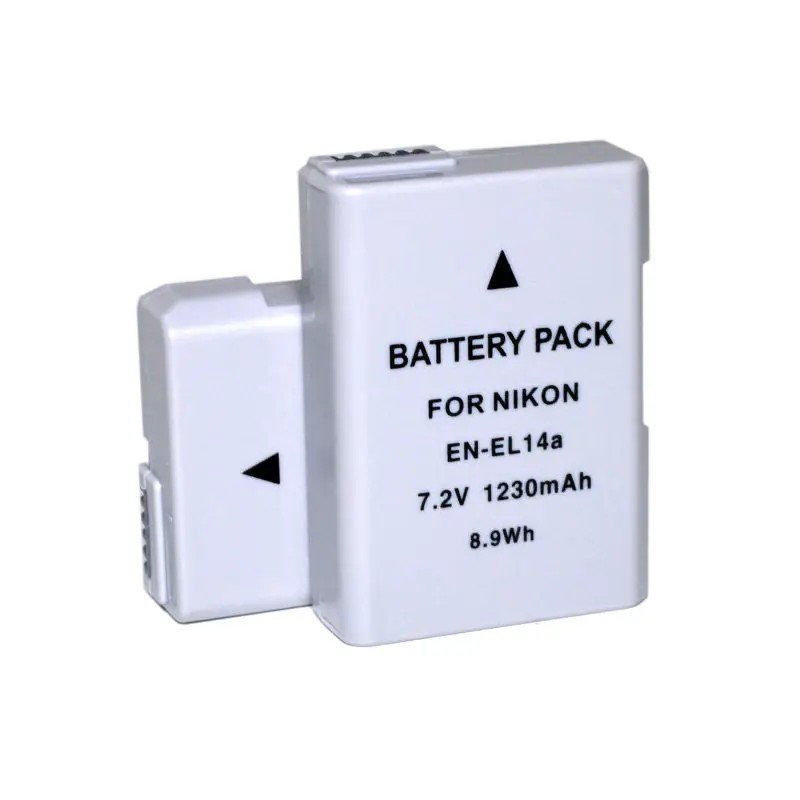 2 шт. enel14 EN-EL14a Li-Ion Батарея адаптер переменного тока для Nikon Df D3100 D3200 D3300 D3400 D5100 D5200 D5300 D5400 D5500 D5600 SLR Камера