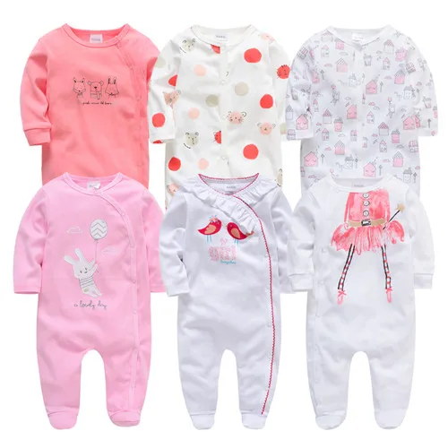 373841428587 6 шт./партия детские комбинезоны; богемный комплект, roupa de bebes кукла трансфер до Одежда для новорожденных мальчиков и девочек Летняя хлопковая футболка на возраст 3, 6, 9, 12 месяцев младенческой комбинезон Костюмы - Цвет: 373841428587