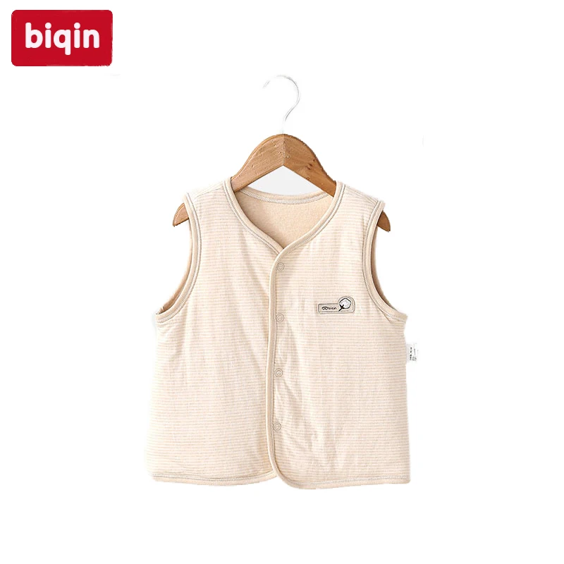 Biqin/детская одежда для маленьких детей 12 мес.-3 лет теплый жилет на весну и осень