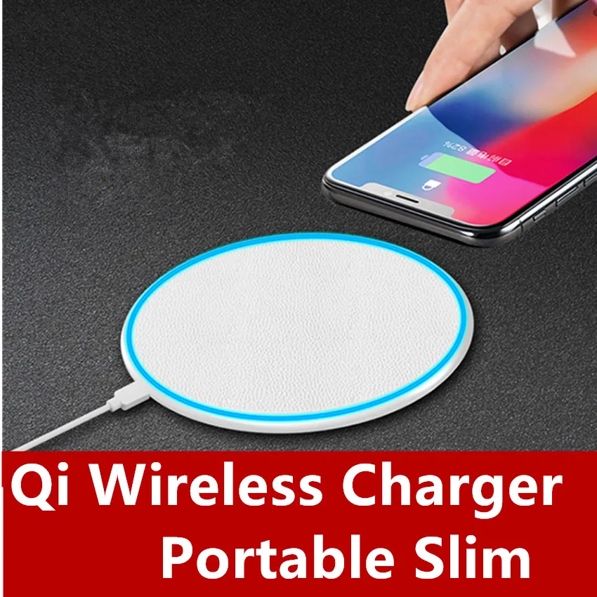 Тонкая беспроводная зарядка QI для Samsung note 10 plus galaxy s10e коврик индукционной зарядки
