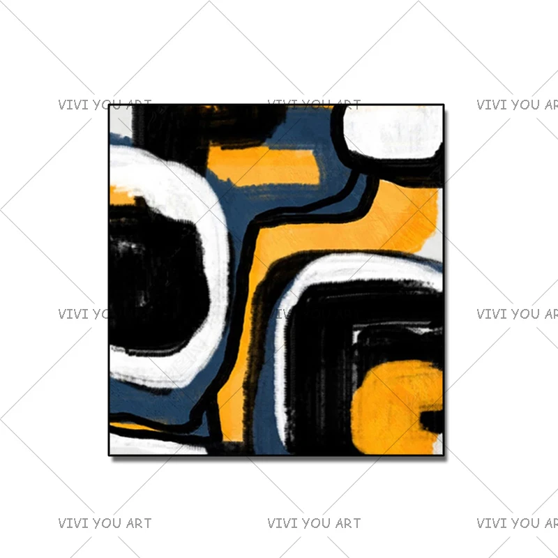 Абстрактные граффити картина маслом холст работа простой цвет 100% ручная для кафе