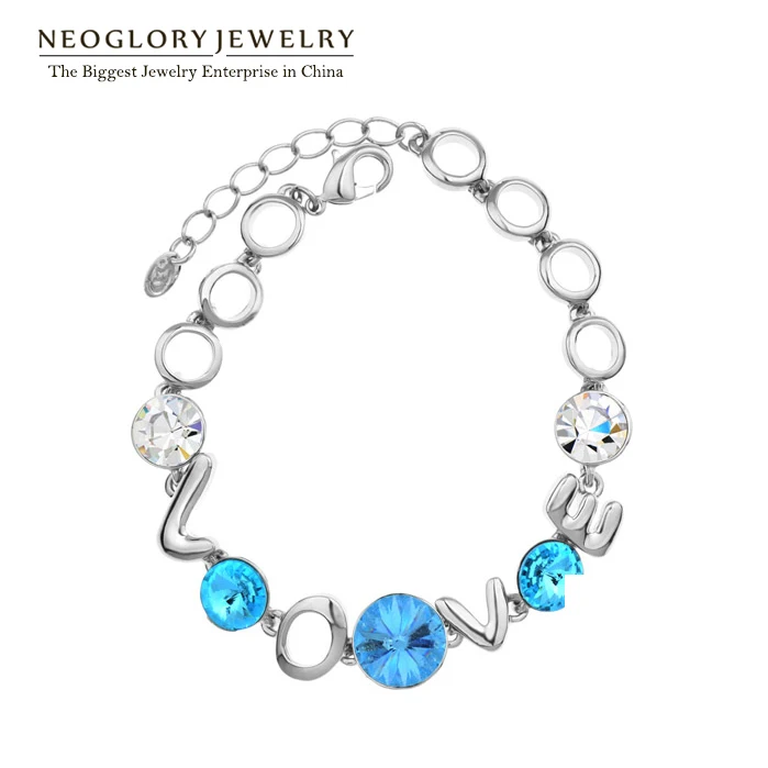 Neoglory австрийские кристаллы стразы браслет и для женщин ювелирные изделия