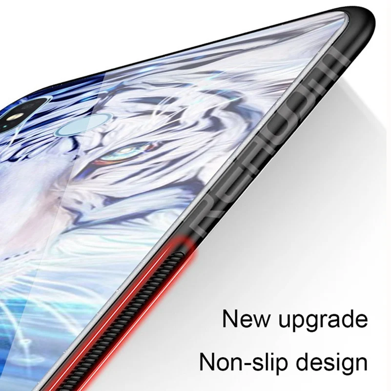 Glass Cover Phone Case for Xiaomi Redmi 5 Plus Silicone Shockproof Xiami Xioami Mi 8 A1 5X RedMi Note 4X Pro |