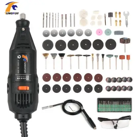 109pcs Электрическая мини-дрель для Dremel, 220 В, diy, 361 шт., аксессуары для вращающихся инструментов, электроинструменты для резки, шлифовки, резьбы, полировки - Цвет: 109pcs