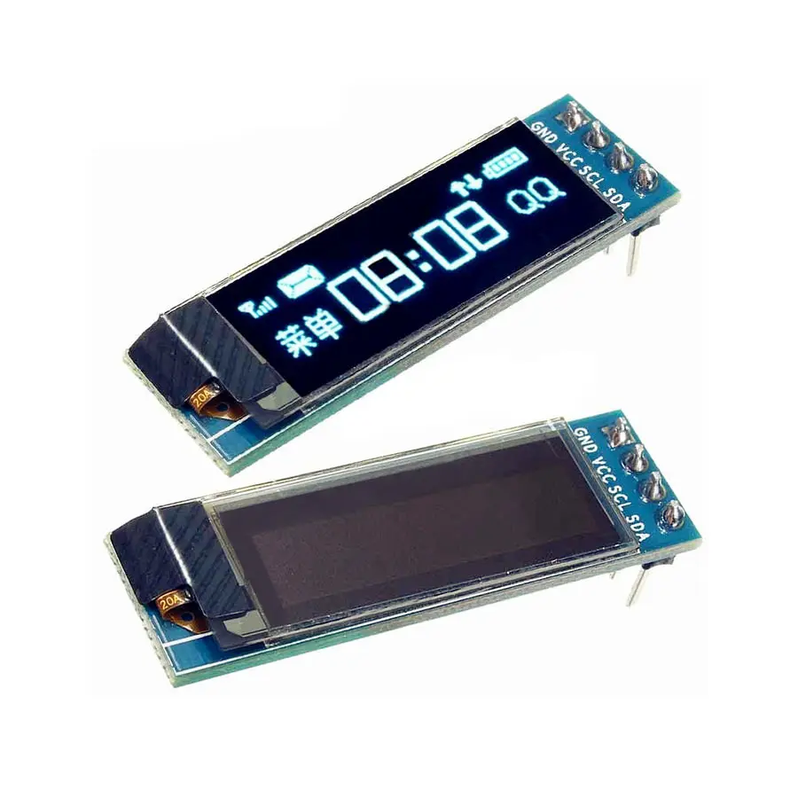 0 91 дюймов 128x32 IIC I2C синий OLED ЖК-дисплей DIY модуль SSD1306 Драйвер IC DC 3 В 5 для Arduino PIC |